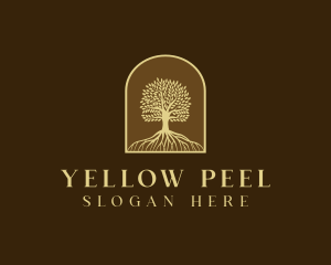 Tree Roots Plant logo design