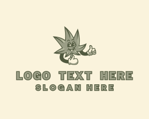 Sleepy Marijuana Leaf logo