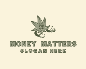 Sleepy Marijuana Leaf logo