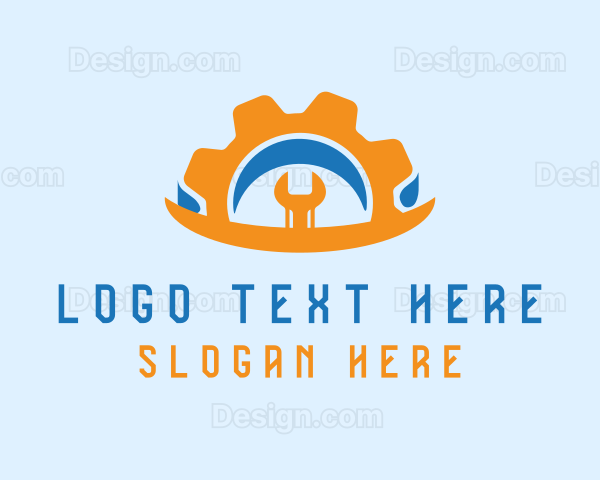 Cogwheel Wrench Mechanic Logo