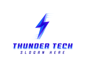 Technology Thunder Bolt logo design