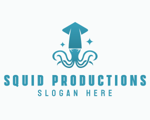 Marine Seafood Squid logo