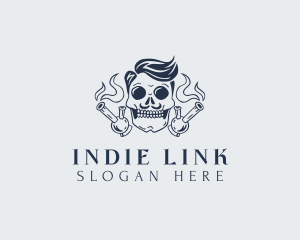 Shisha Smoking Skull logo