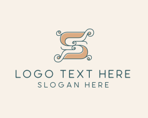 Elegant Fashion Swirl Letter S logo