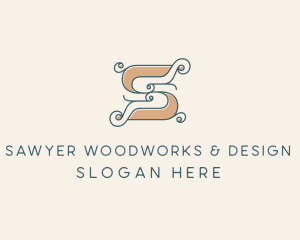 Elegant Fashion Swirl Letter S logo design