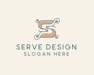 Elegant Fashion Swirl Letter S logo design