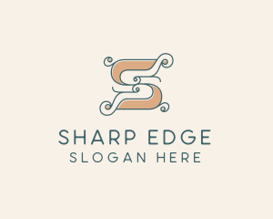 Elegant Fashion Swirl Letter S logo design