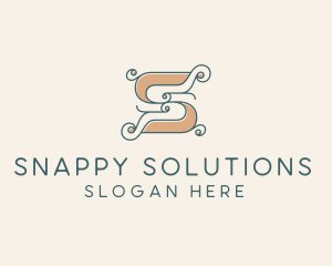 Elegant Fashion Swirl Letter S logo design