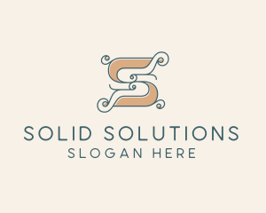 Elegant Fashion Swirl Letter S logo design