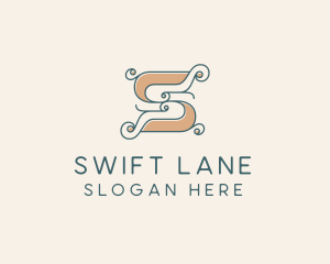 Elegant Fashion Swirl Letter S logo design