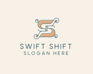 Elegant Fashion Swirl Letter S logo design