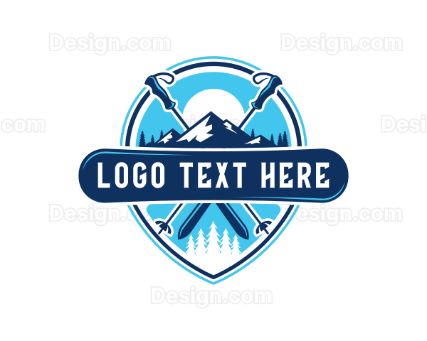 Ski Snowboard Sport Logo