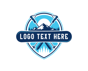 Ski Snowboard Sport Logo