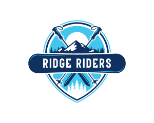 Ski Snowboard Sport logo design