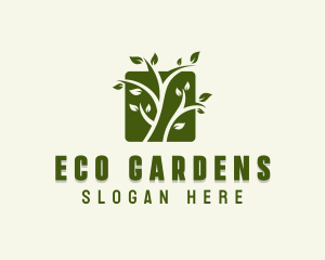 Eco Garden Tree logo design