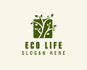 Eco Garden Tree logo design