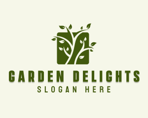 Eco Garden Tree logo design