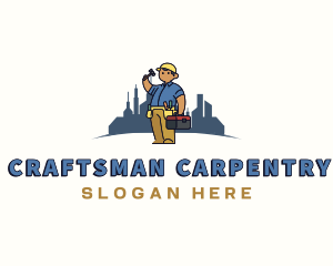 Carpenter Handyman Maintenance logo design