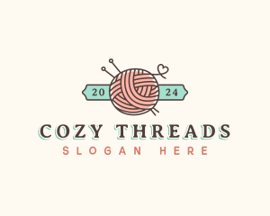 Crochet Yarn Thread logo design