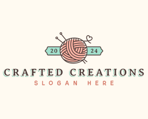 Crochet Yarn Thread logo design