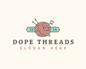 Crochet Yarn Thread logo design