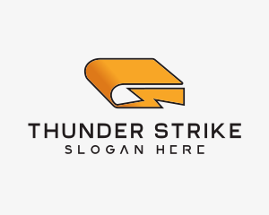 Yellow Thunder Book logo design