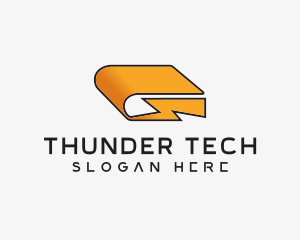 Yellow Thunder Book logo design