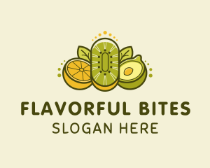 Healthy Food Fruits logo design