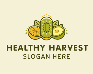 Healthy Food Fruits logo design
