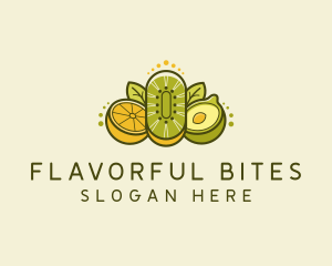 Healthy Food Fruits logo design