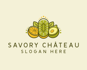 Healthy Food Fruits logo design