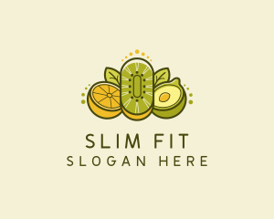 Healthy Food Fruits logo design