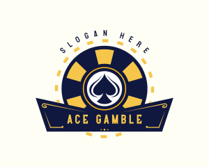 Poker Spade Casino logo design