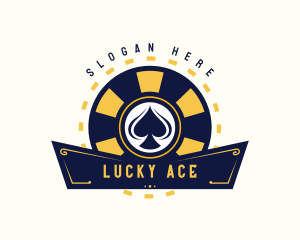 Poker Spade Casino logo design