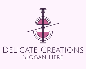 Wine Glass Cello logo design