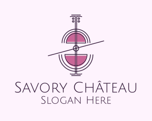 Wine Glass Cello logo design