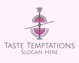 Wine Glass Cello logo design