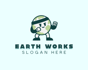 Planet Earth Fighter logo design