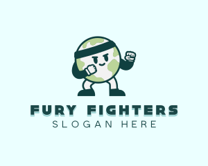 Planet Earth Fighter logo design