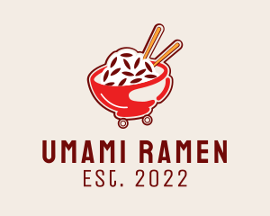 Oriental Rice Food Cart  logo design