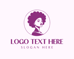Curly Hair Fashion Logo