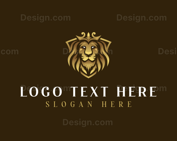 Luxury Crown Lion Logo