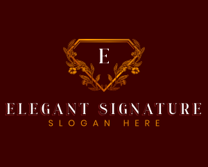 Elegant Floral Diamond logo design