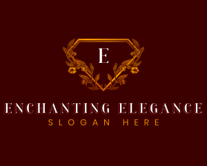 Elegant Floral Diamond logo design