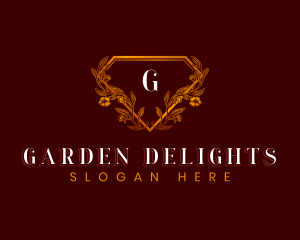 Elegant Floral Diamond logo design