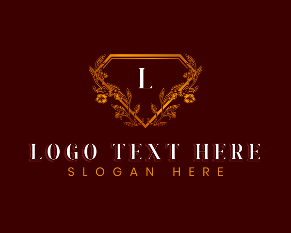 Elegant Floral Diamond logo