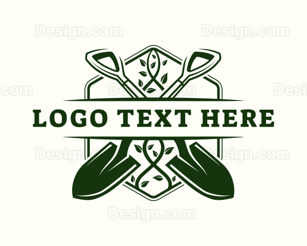 Shovel Plant Gardening Logo