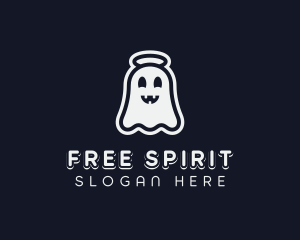 Cartoon Creepy Ghost logo design