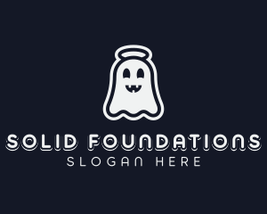 Cartoon Creepy Ghost logo