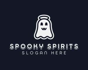 Cartoon Creepy Ghost logo design